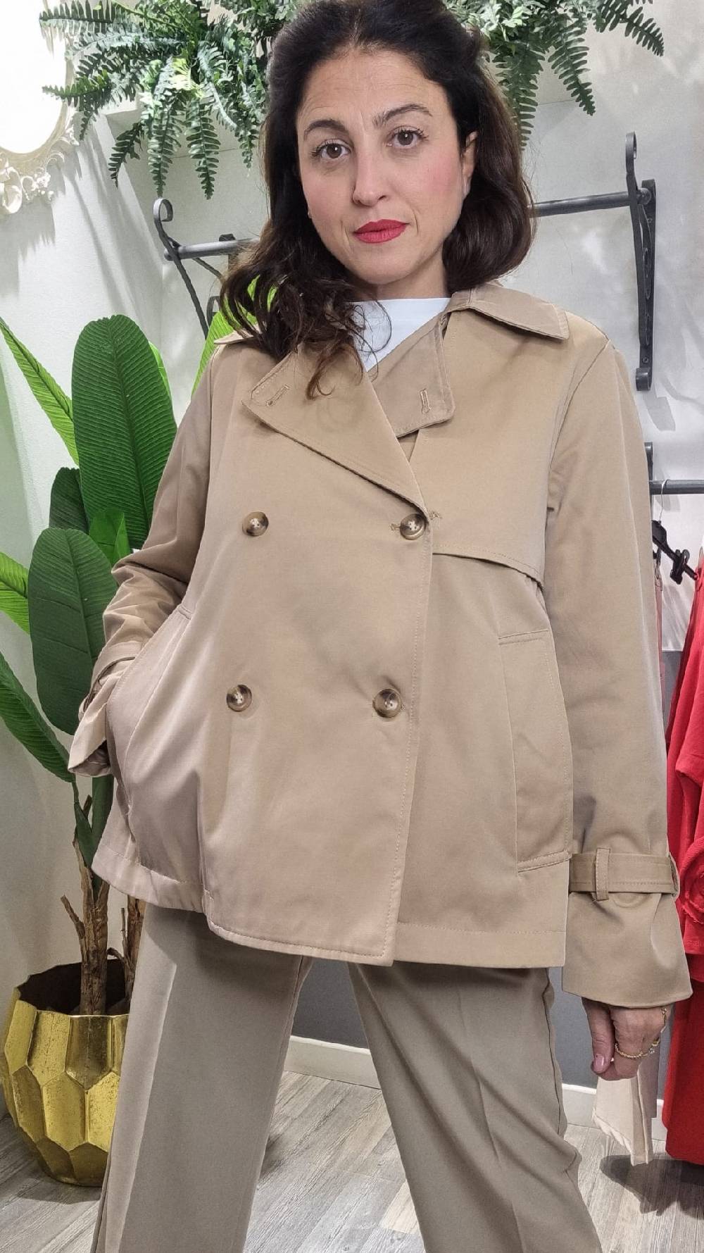 Le Chicche Trench Midi Biscotto Latest fashion