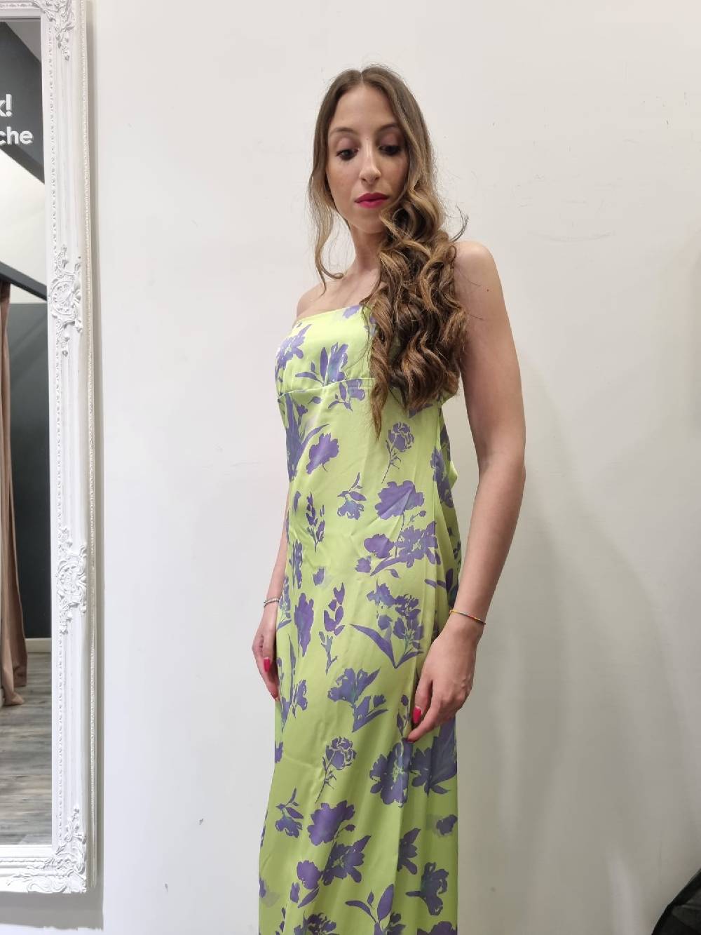 Le Chicche Abito Lime e Viola Enormi sconti