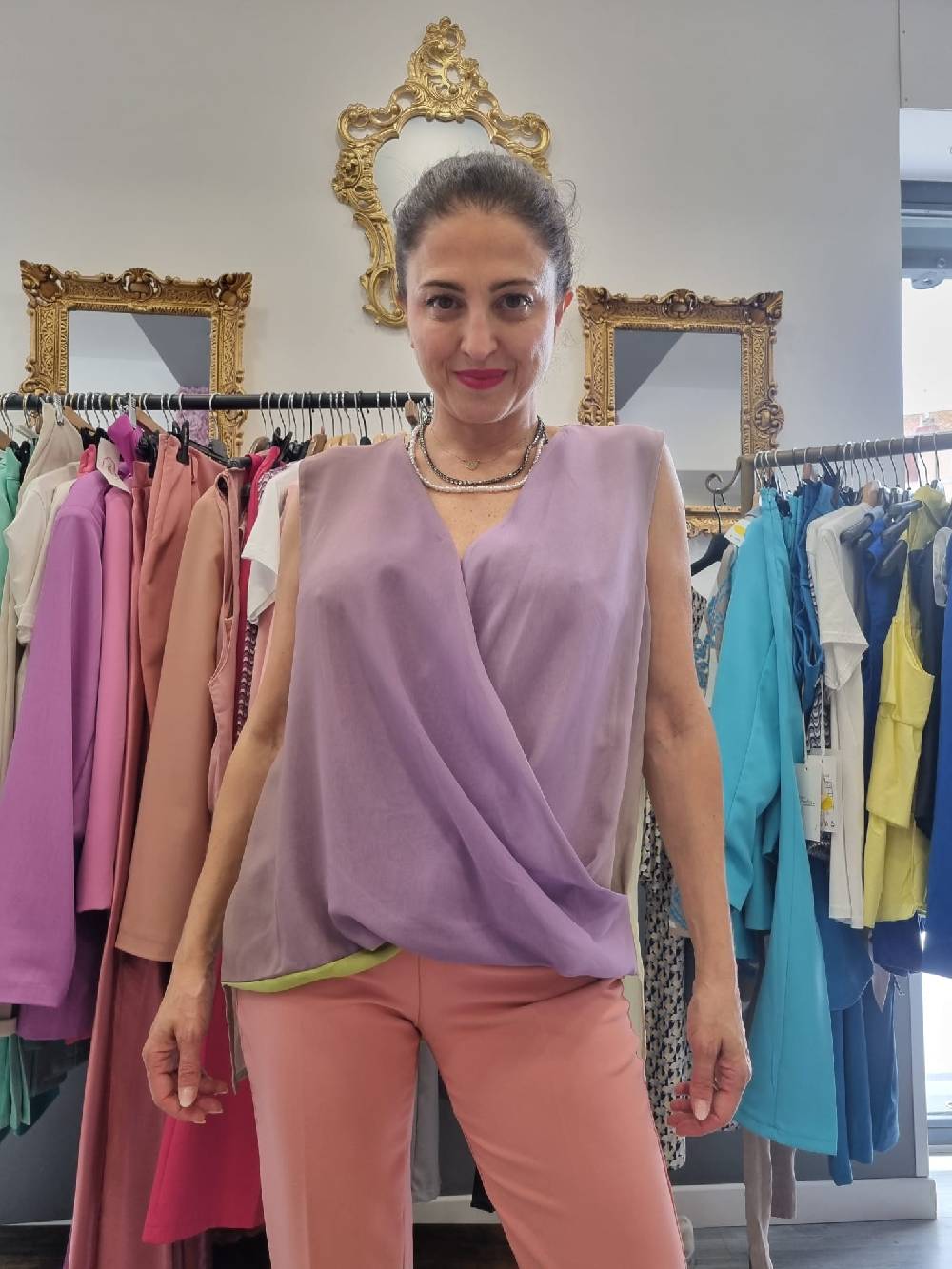 Le Chicche Blusa Bicolor Prezzo di fabbrica
