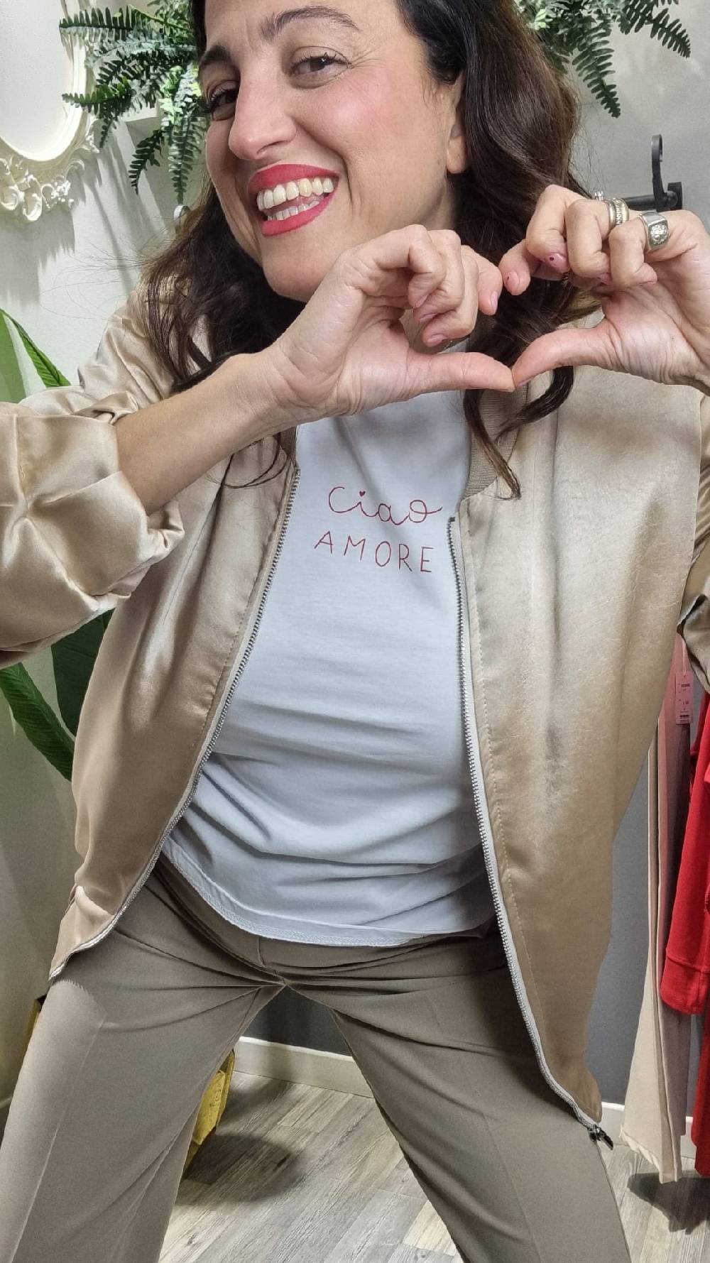 Le Chicche Bomber Rosa Satinato Vendita calda