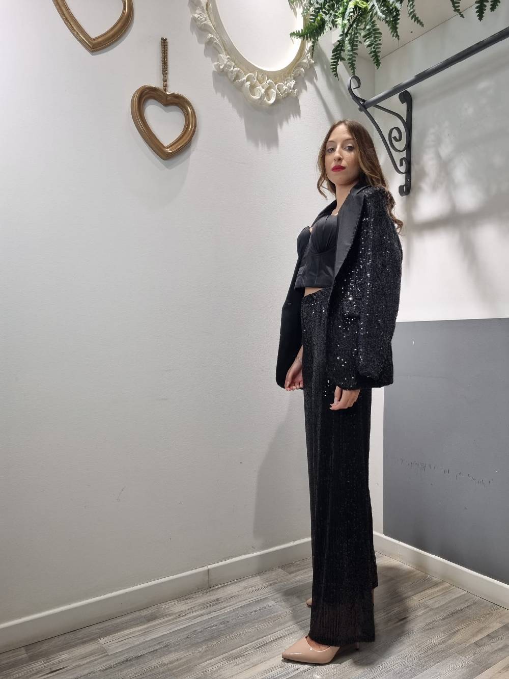 Le Chicche Pantalone Paillettes Nero ACQUISTA ORA