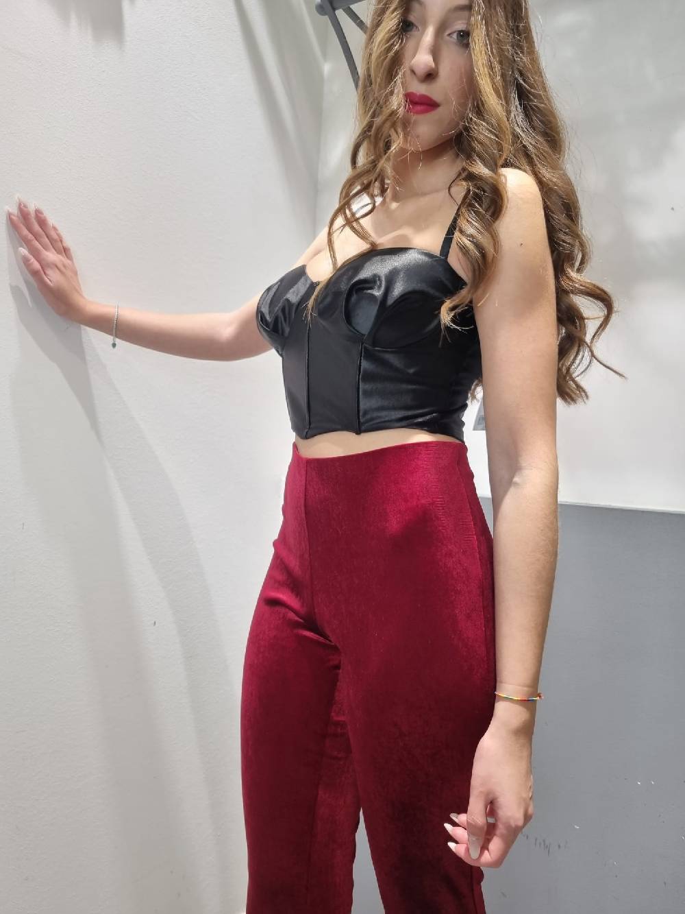 Le Chicche Pantalone Velluto Zampa Sostegno trimestrale
