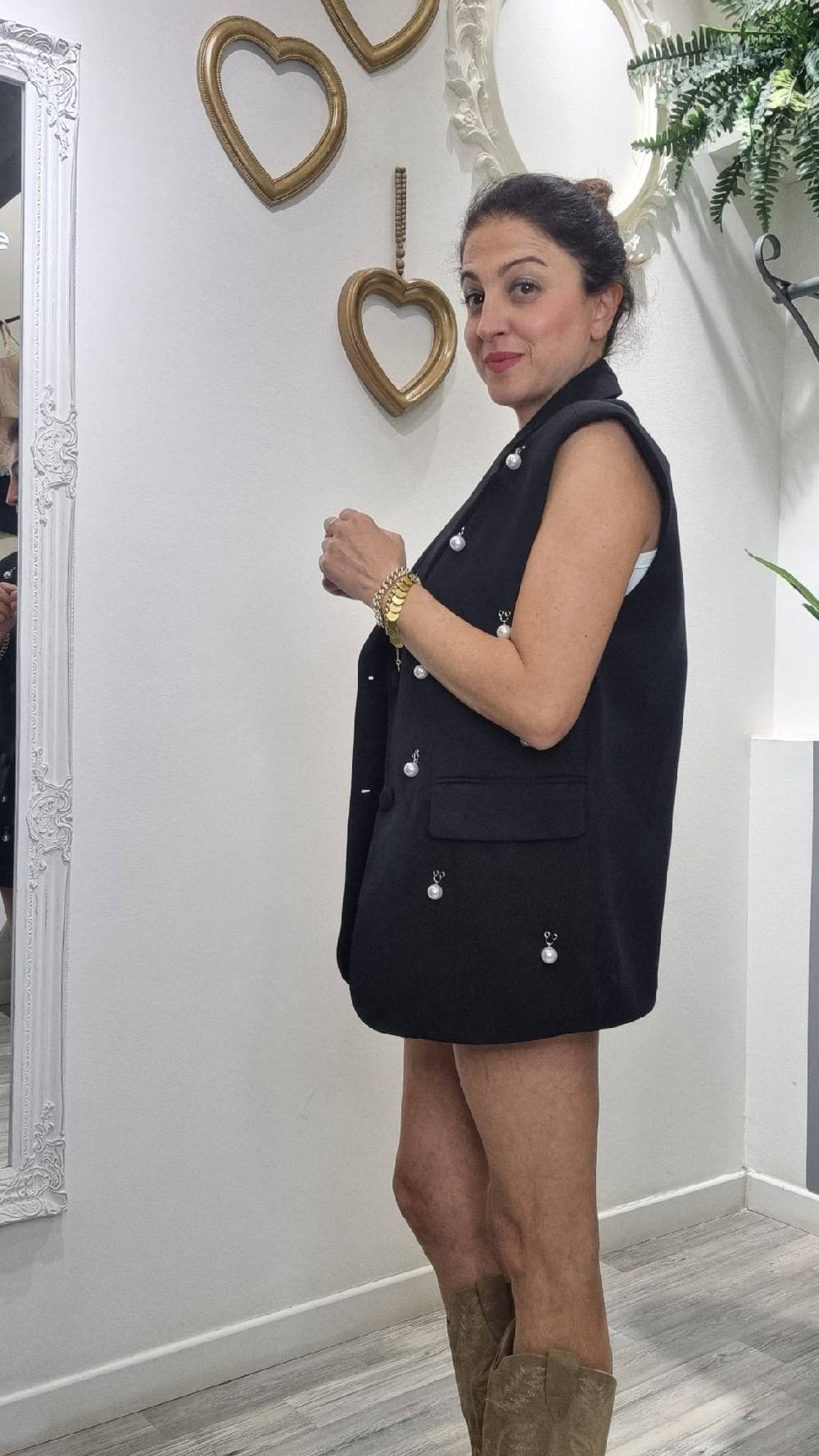 Le Chicche Coordset Gilet Perle Italia