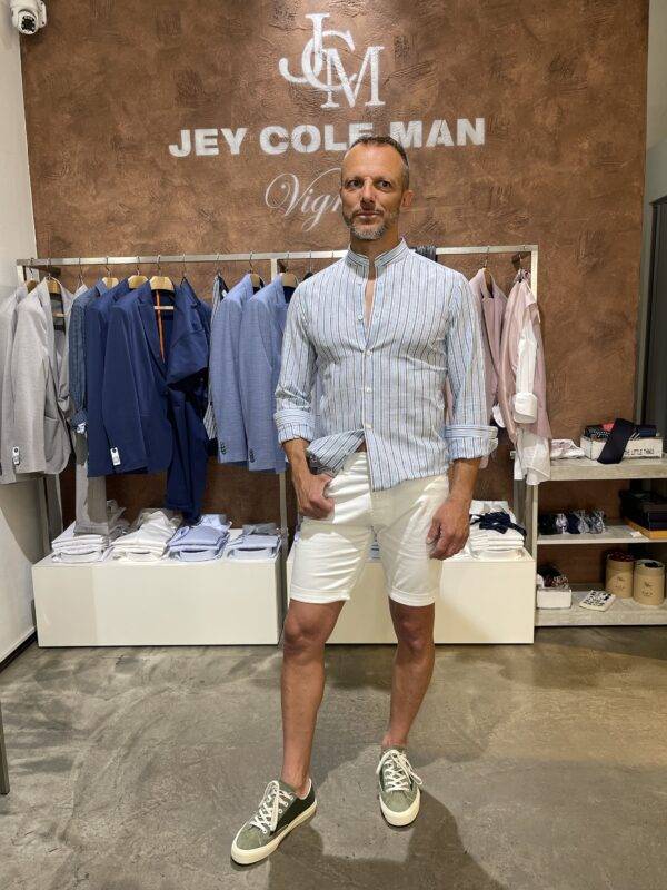 JCM Jey Coleman Camicia uomo estiva lino Luca Argentieri Nuovo