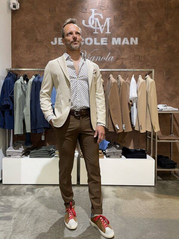 JCM Jey Coleman Pantalone uomo eleganti fresco di lana Exibit Presa