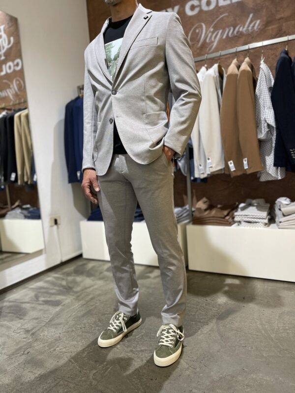 JCM Jey Coleman Pantalone uomo elegante in tessuto punto milano Exibit Online