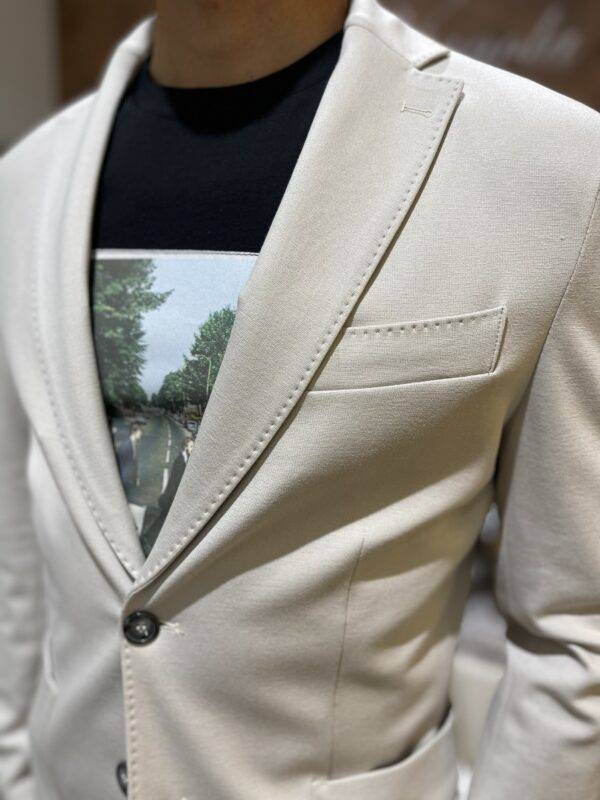 JCM Jey Coleman Giacca uomo elegante tessuto punto milano Exibit Vendita Calda