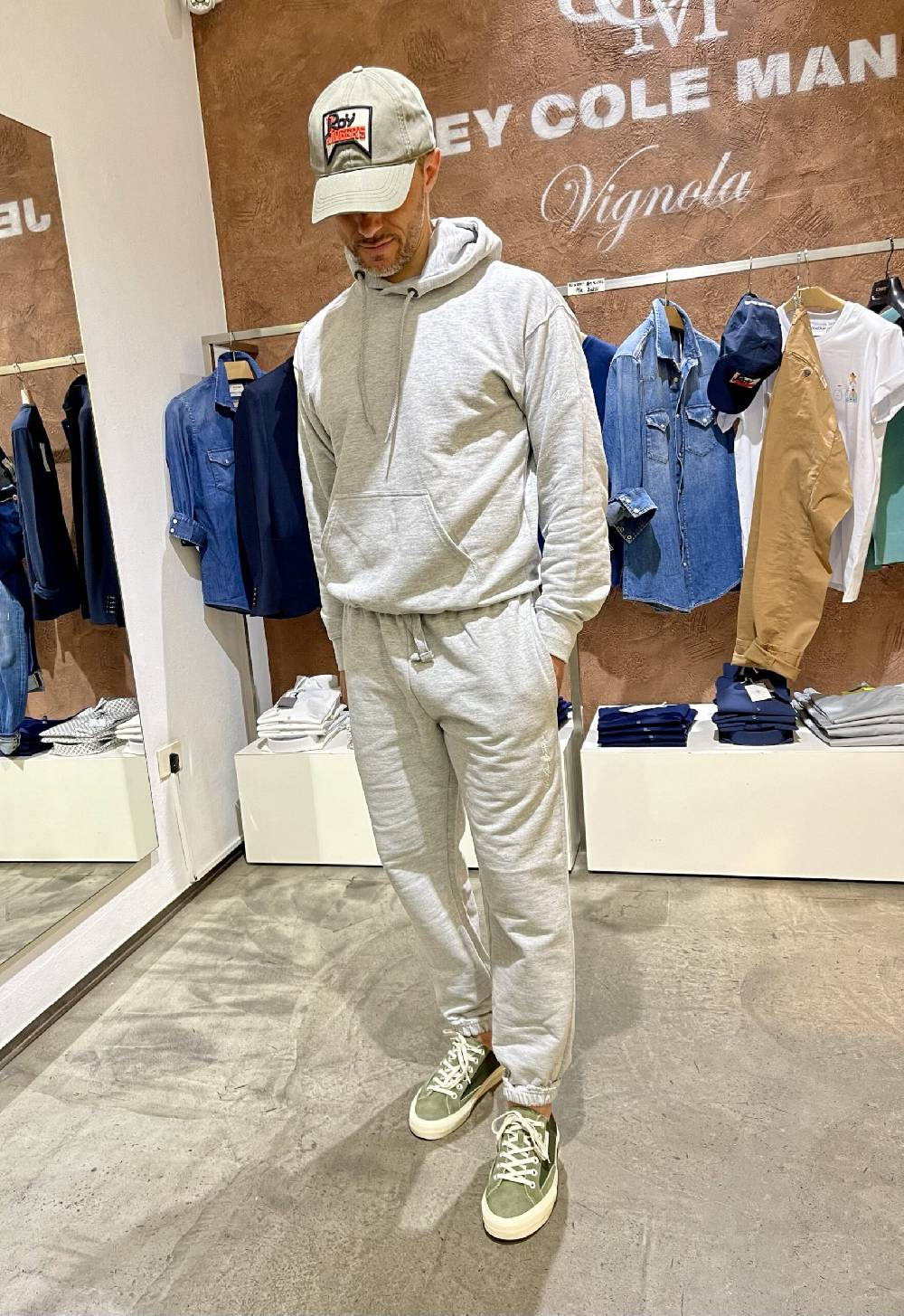 JCM Jey Coleman Felpa uomo sportiva con ricamo DueDue couture Vendita Economica