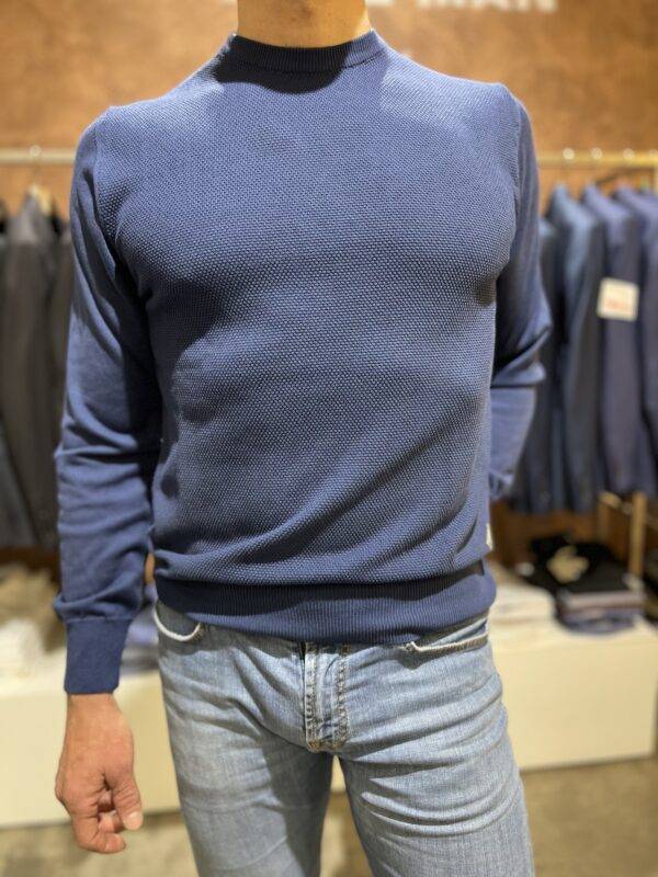 JCM Jey Coleman Maglia uomo blu girocollo Roy Roger’s Saldi Di Fabbrica