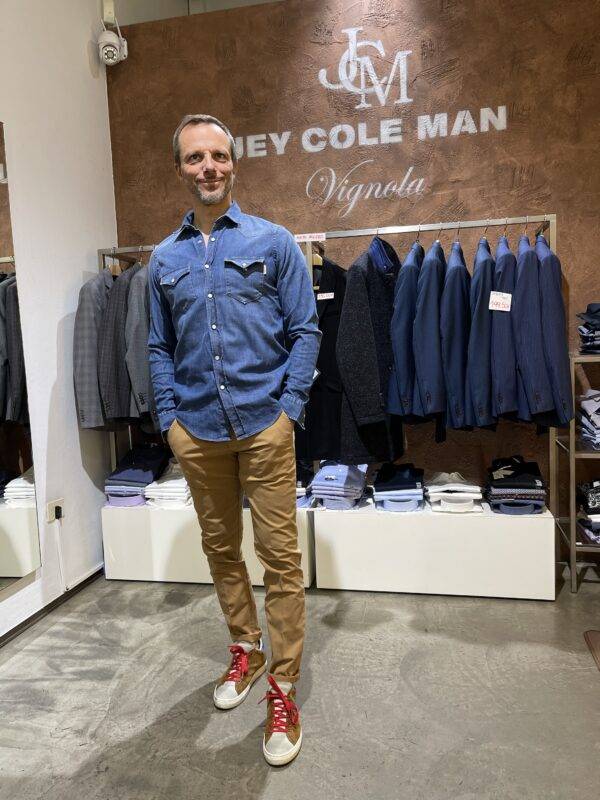 JCM Jey Coleman Pantalone uomo casual in gabardina Roy Roger’s Vendite Flash