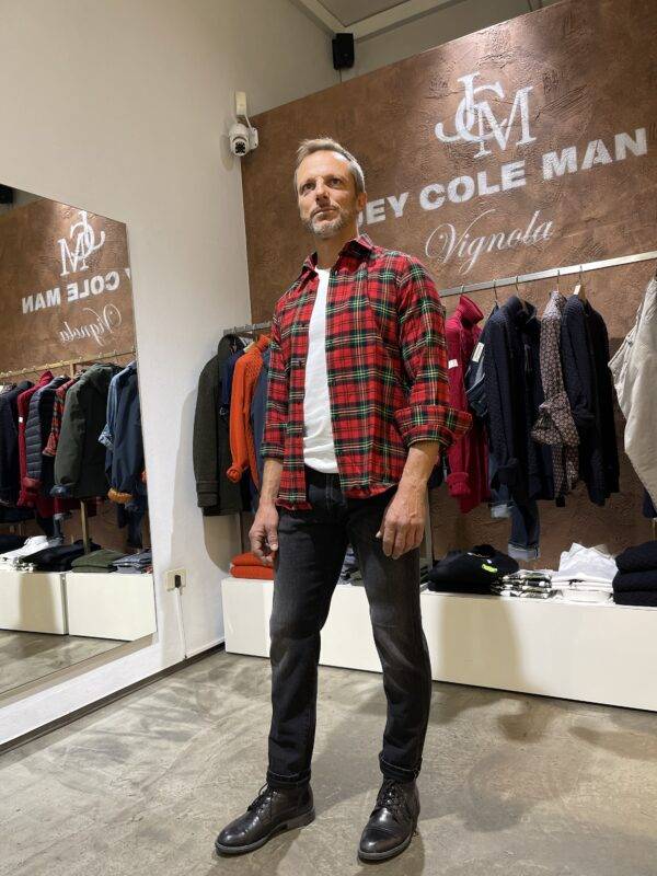 JCM Jey Coleman Camicia uomo in cotone flanellato, Di Biasi Presa
