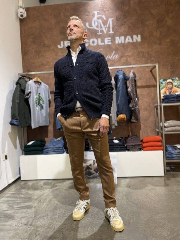 JCM Jey Coleman Pantaloni uomo microfantasia Exibit Vendita Calda