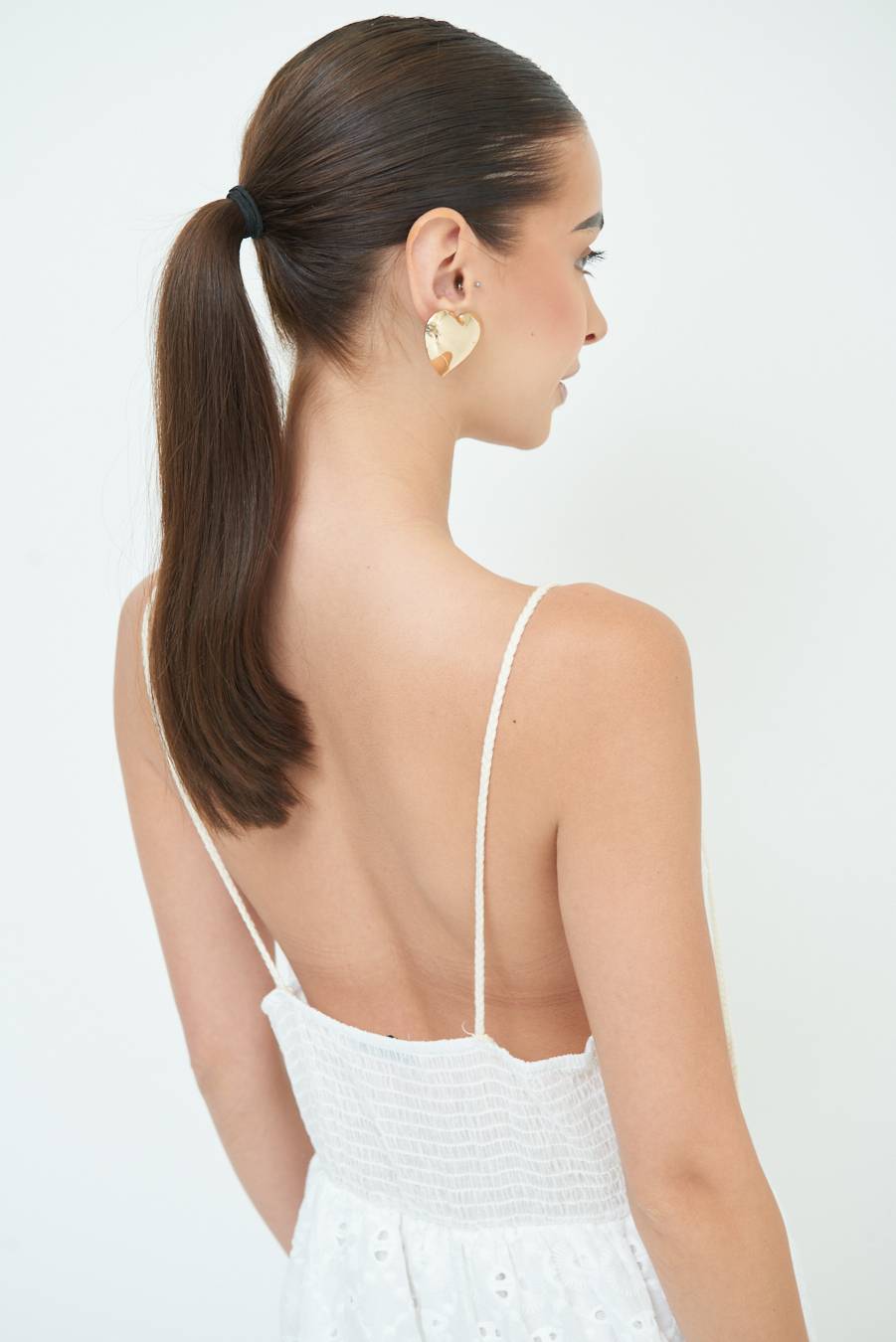 ﻿Kikisix ABITO LUNGO CON S.GALLO E NAPPE BIANCO Italia