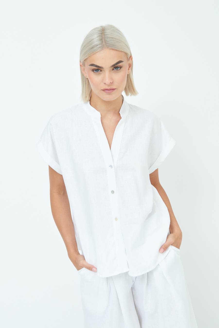 Kikisix CAMICIA MANICA ALETTA PANNA Vendita Economica