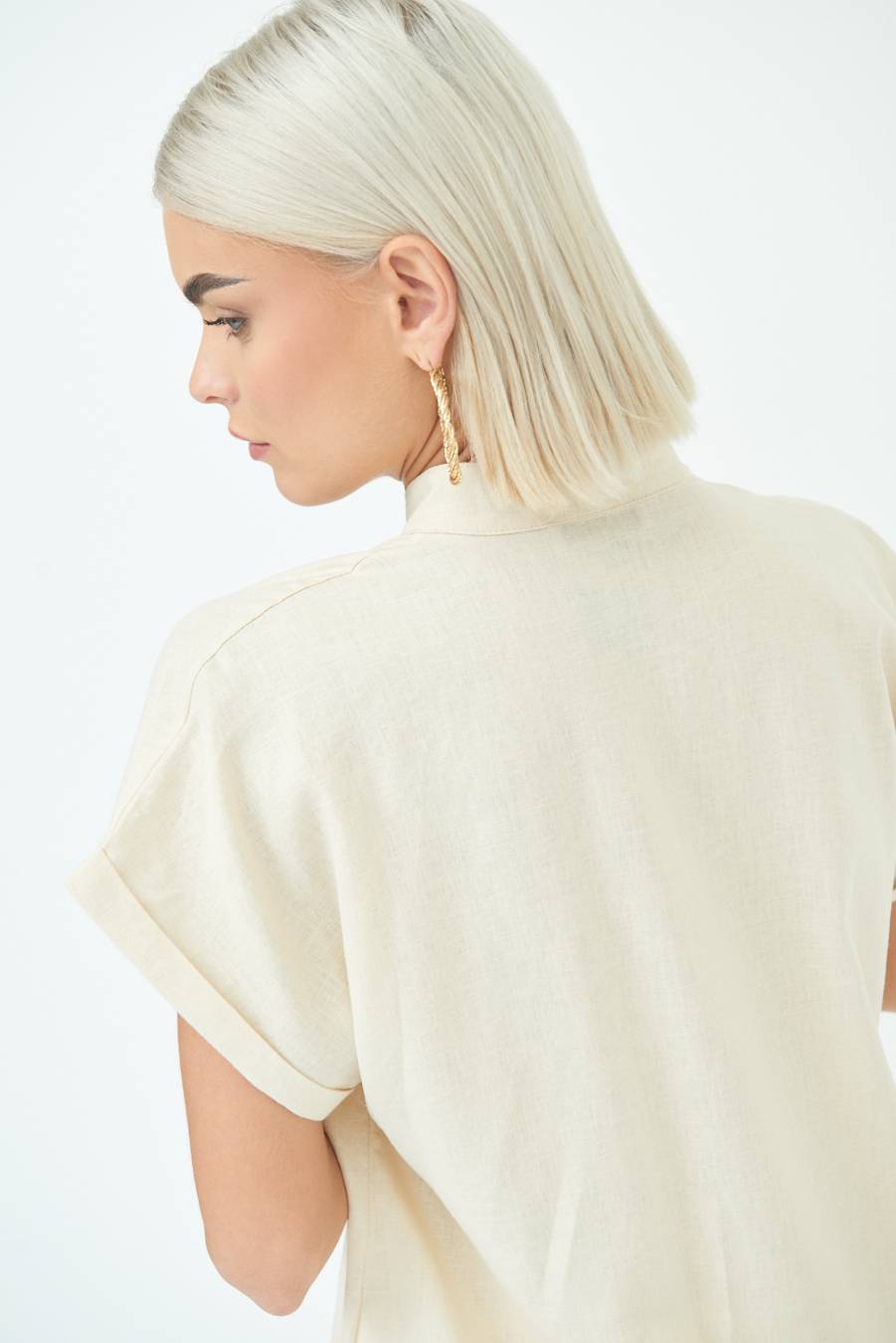 Kikisix CAMICIA MANICA ALETTA NATURALE Saldi Di Fabbrica