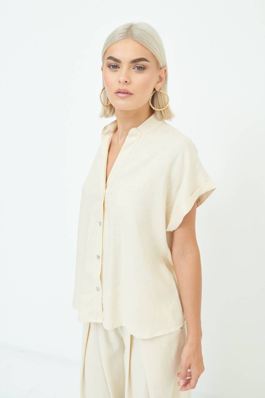 Kikisix CAMICIA MANICA ALETTA NATURALE Saldi Di Fabbrica