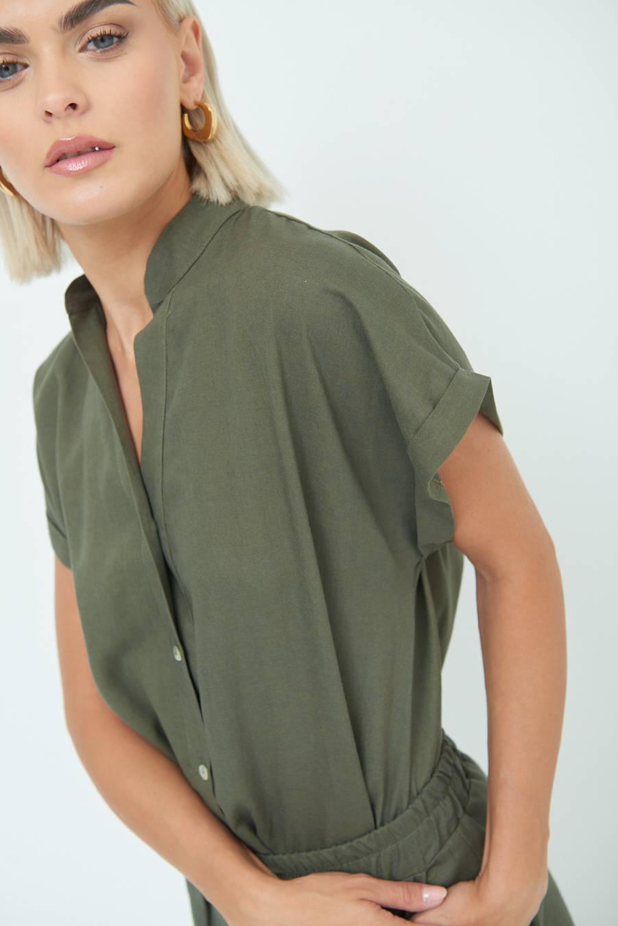 Kikisix CAMICIA MANICA ALETTA VERDE MILITARE I Più Venduti
