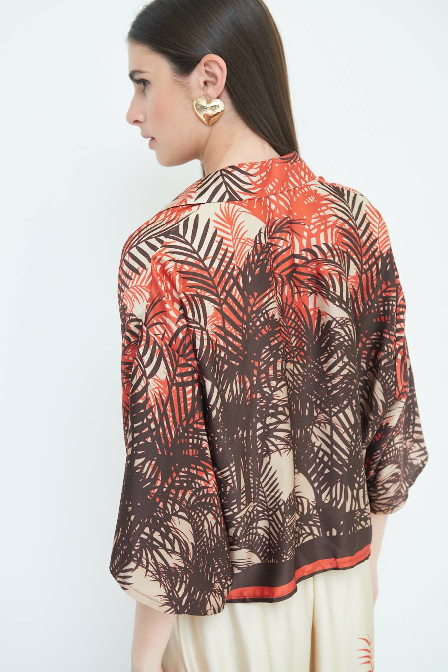 Kikisix CAMICIA FANTASIA BALZA MORO/ARANCIO Moda