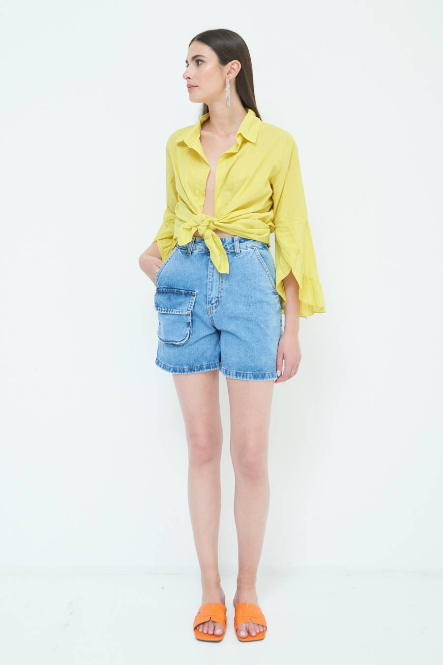 Kikisix CAMICIA MUSSOLA CON NODO LIMONE 2025