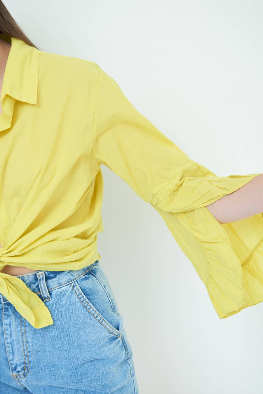 Kikisix CAMICIA MUSSOLA CON NODO LIMONE 2025