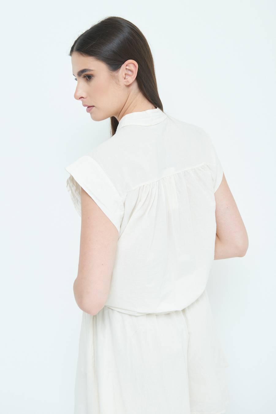 Kikisix CAMICIA SMANICATA CON NODO BURRO Qualità Garantita