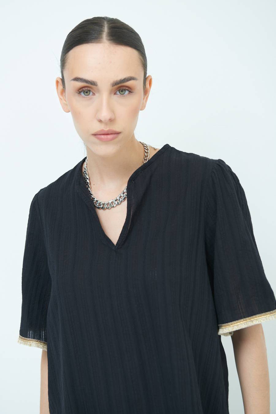 Kikisix CASACCA CON INSERTO ORO NERO Hotsell