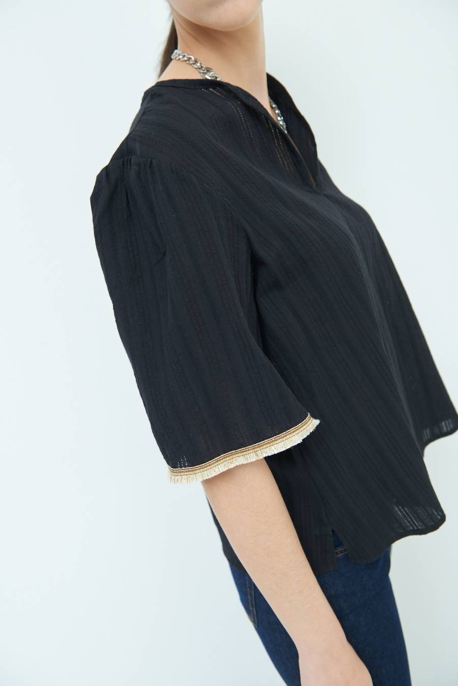 Kikisix CASACCA CON INSERTO ORO NERO Hotsell