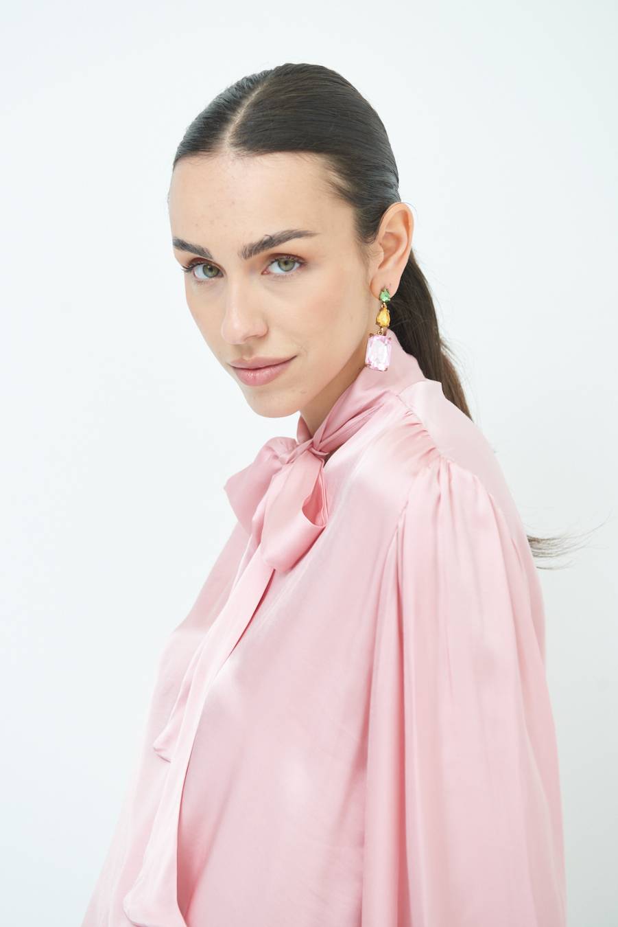 Kikisix CASACCA INCROCIO RASO VISCOSA ROSA Saldi Di Fabbrica