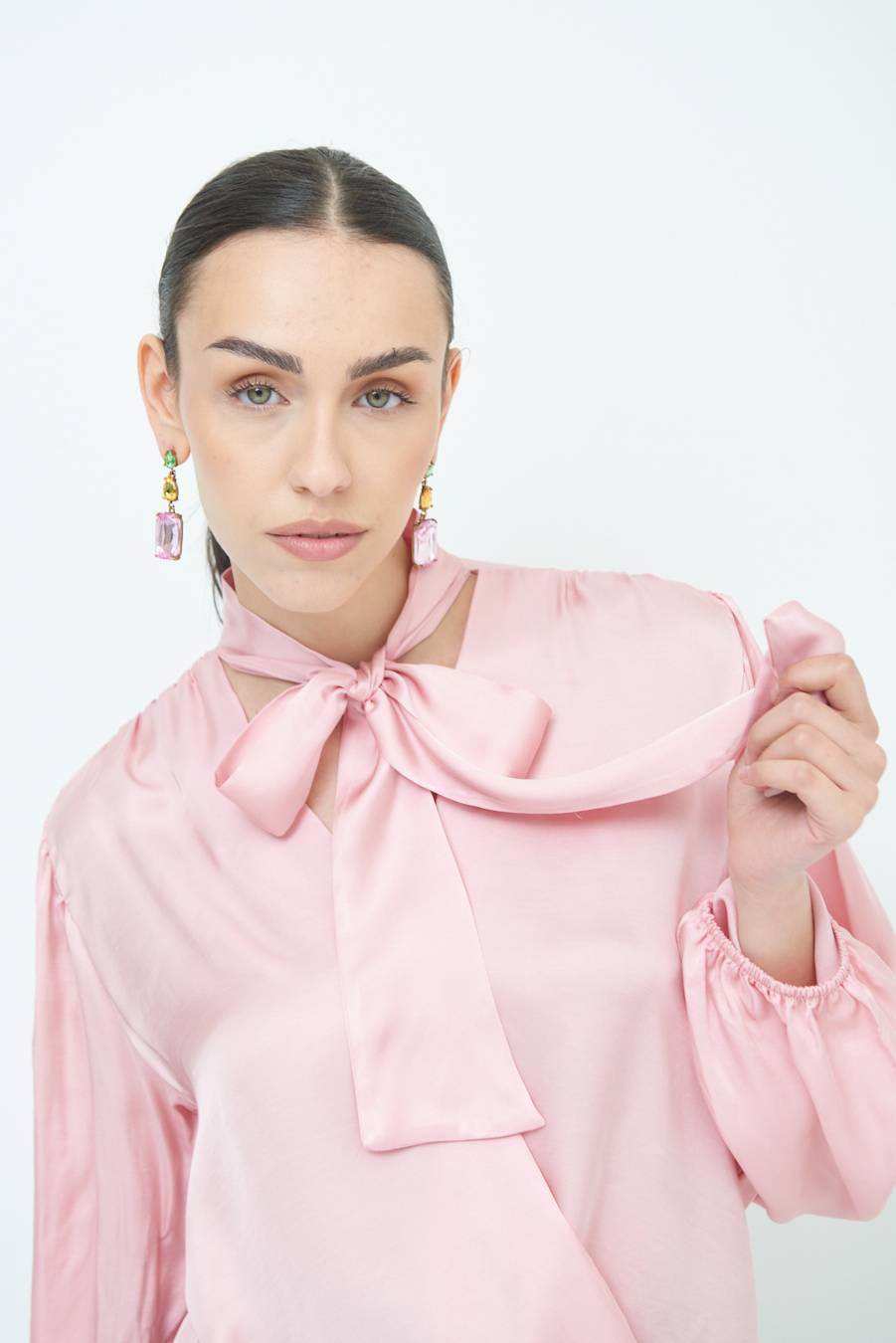 Kikisix CASACCA INCROCIO RASO VISCOSA ROSA Saldi Di Fabbrica
