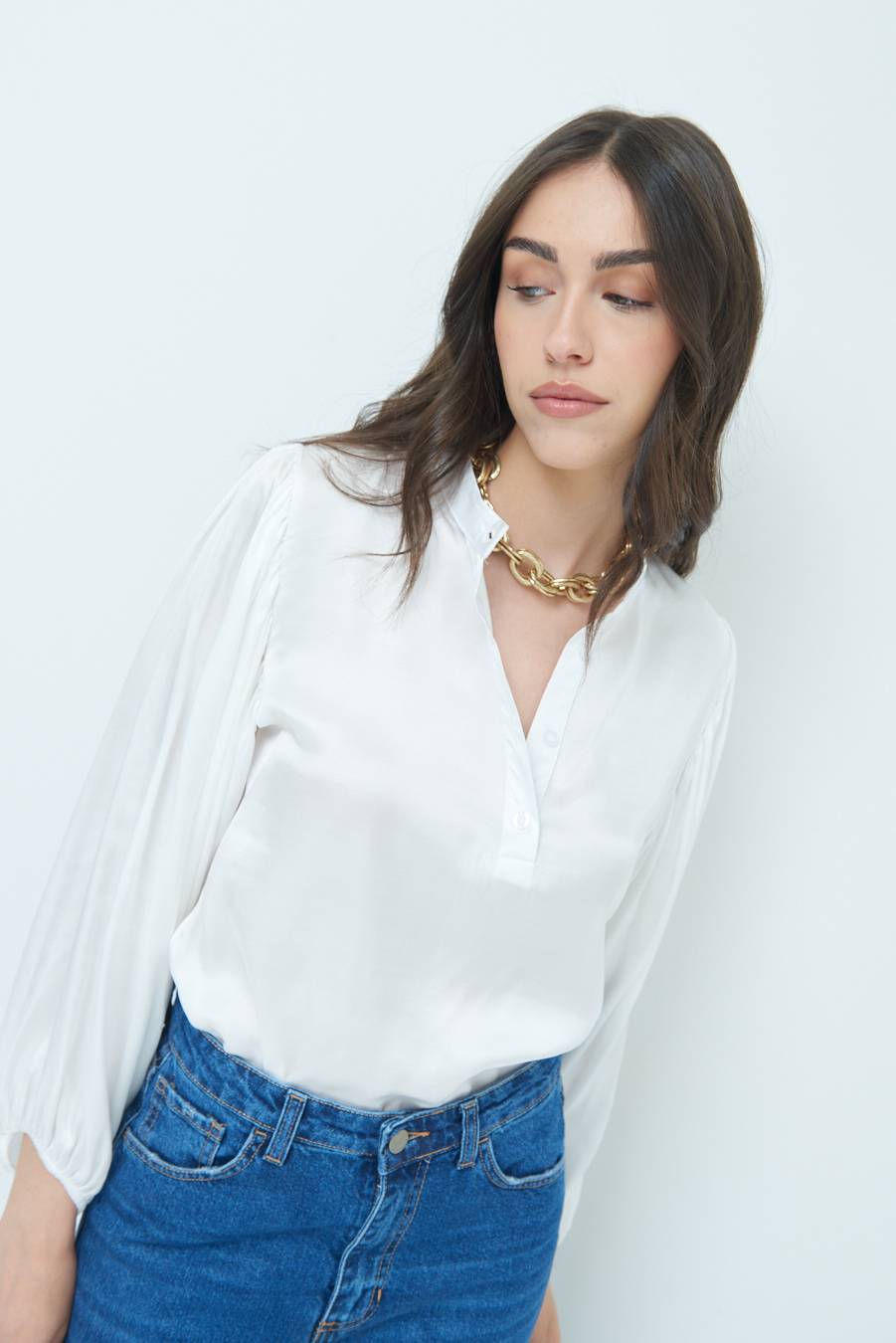 Kikisix CAMICIA POLO RASO VISCOSA BURRO Promozione