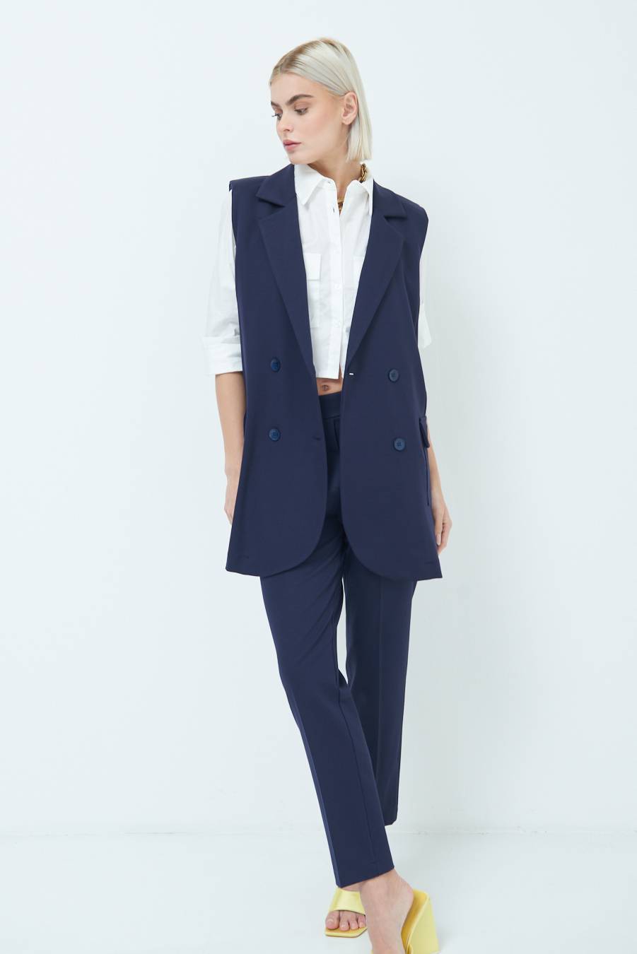 Kikisix GIACCA SMANICATA DOPPIOPETTO BLU Shopping Online