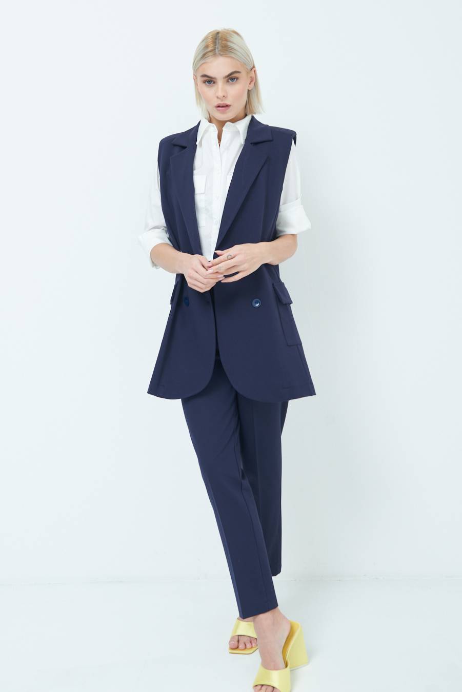 Kikisix GIACCA SMANICATA DOPPIOPETTO BLU Shopping Online