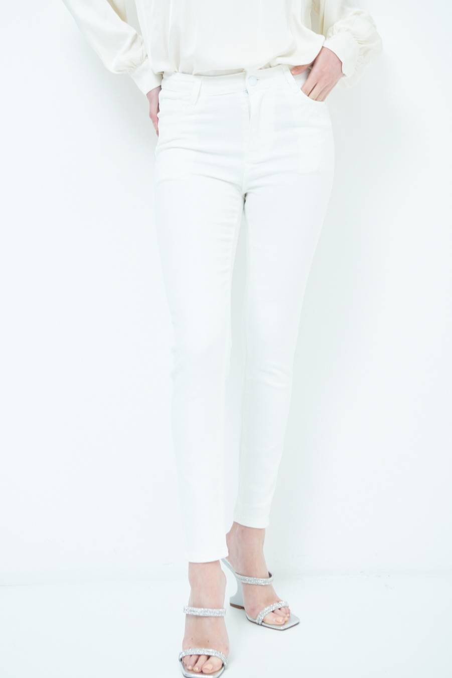 Kikisix JEANS PUSH BIANCO Vendite Flash