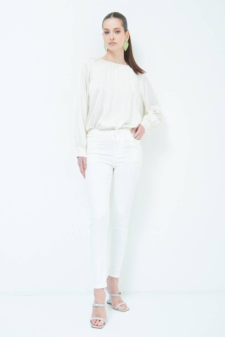 Kikisix JEANS PUSH BIANCO Vendite Flash