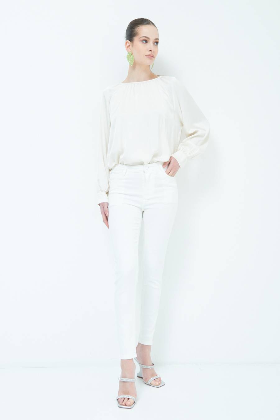 Kikisix JEANS PUSH BIANCO Vendite Flash