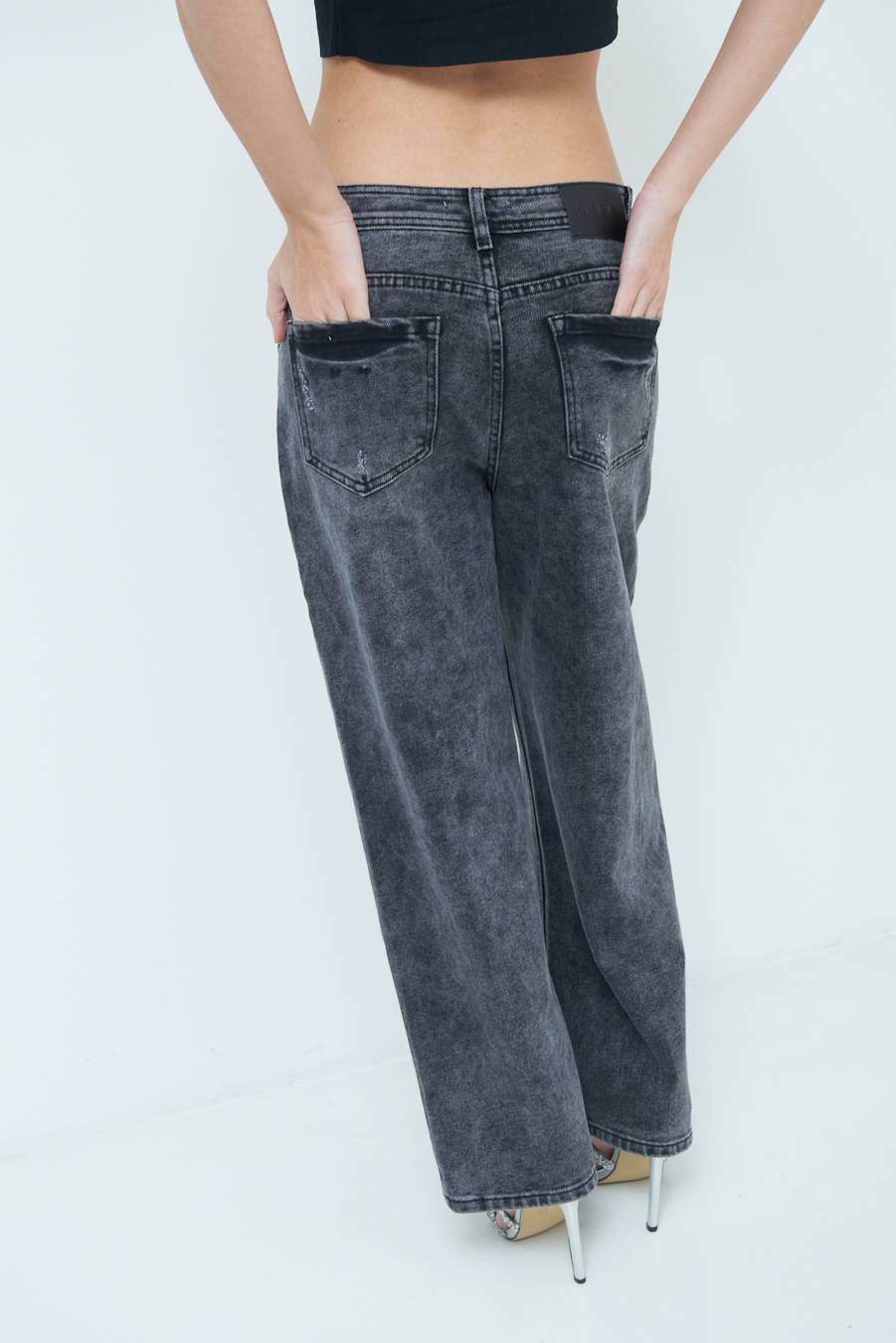 Kikisix JEANS NERO ACCESSORIO TASCA JEANS Negozio