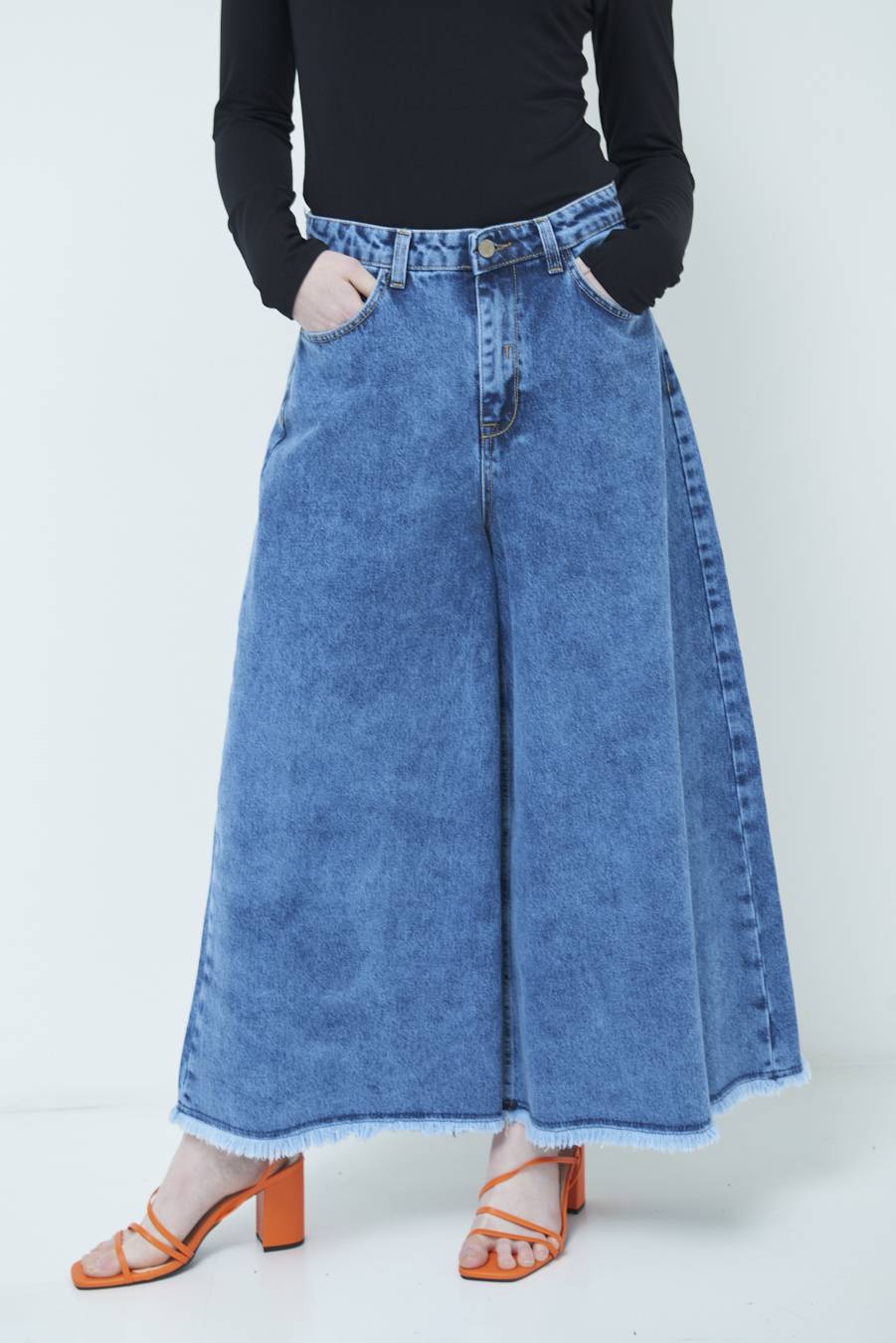 Kikisix PANTAGONNA MARMORIZZATO JEANS Nuova