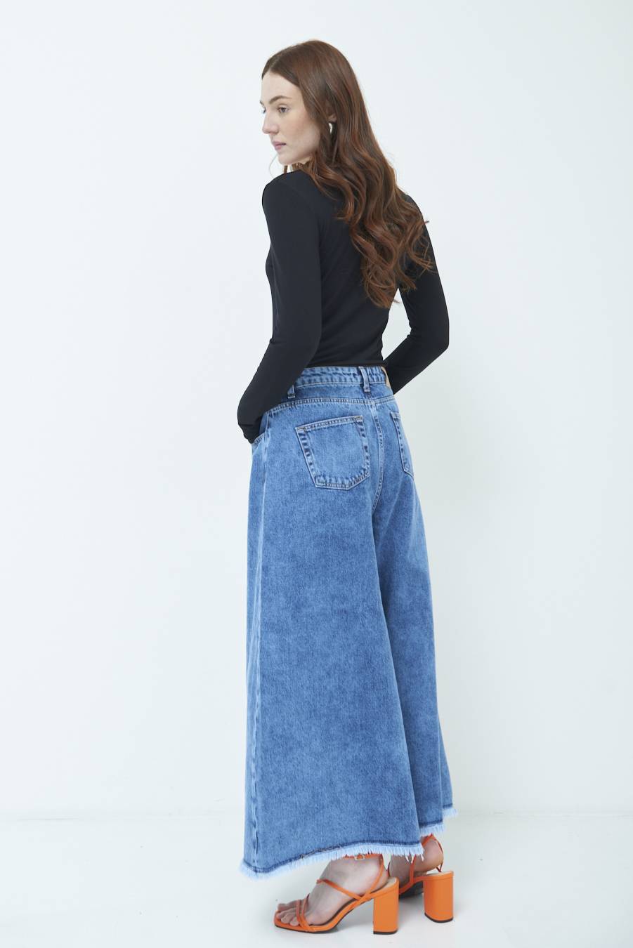 Kikisix PANTAGONNA MARMORIZZATO JEANS Nuova