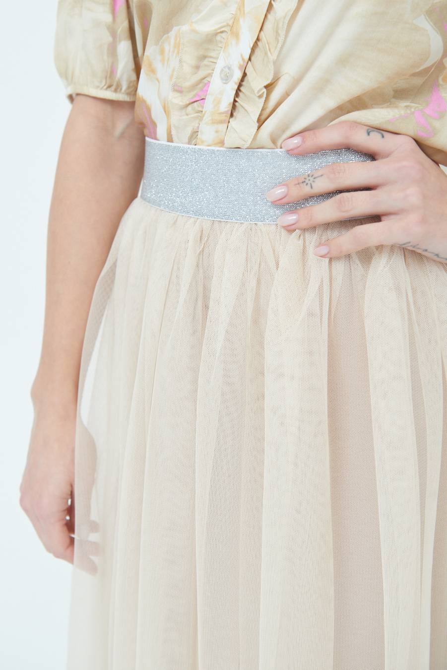 Kikisix GONNA TULLE BEIGE Affare Del Giorno