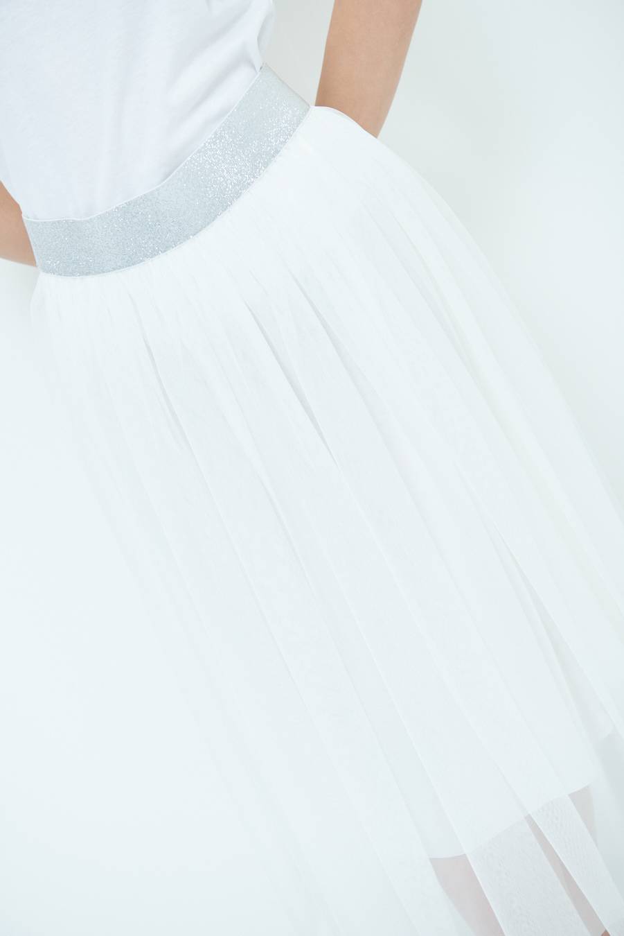 Kikisix GONNA TULLE BIANCO Prezzo Ridotto
