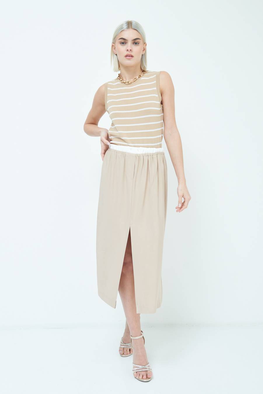 Kikisix LONGUETTE CON COSTINA VITA BEIGE Convenienza