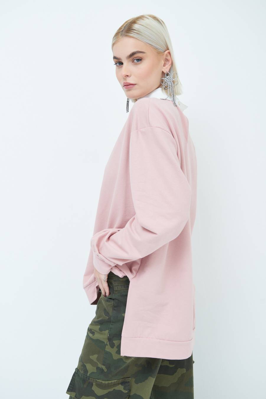 Kikisix FELPA CON COLLETTO CON STRASS CIPRIA Online
