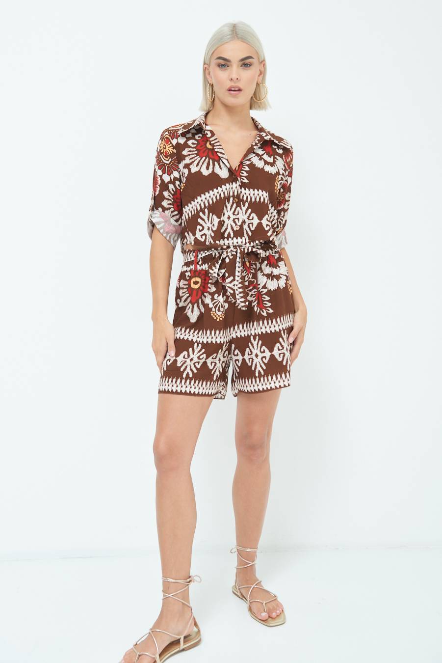 Kikisix SHORTS CON CINTURA STAMPA BALZA MORO Qualità Garantita