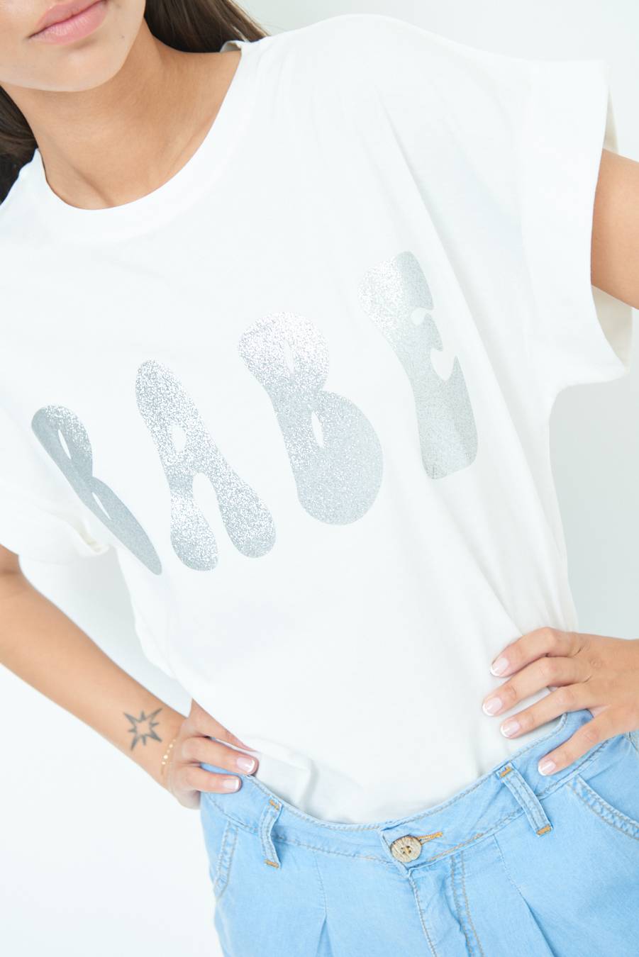Kikisix T-SHIRT "BABE" ARGENTO In Saldo