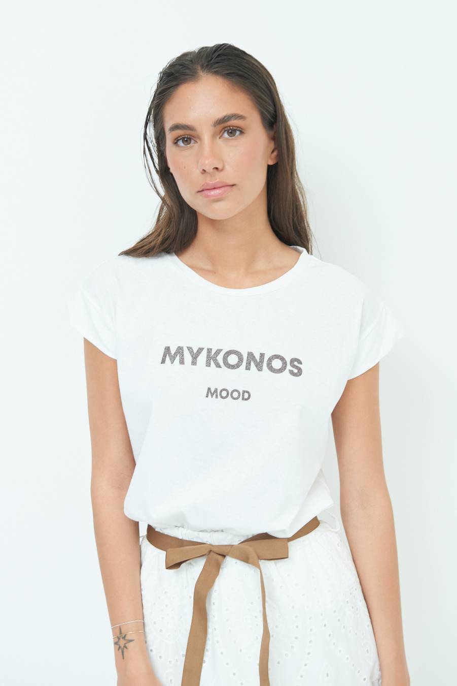 Kikisix T-SHIRT ''MYKONOS'' CIOCCOLATO 2025