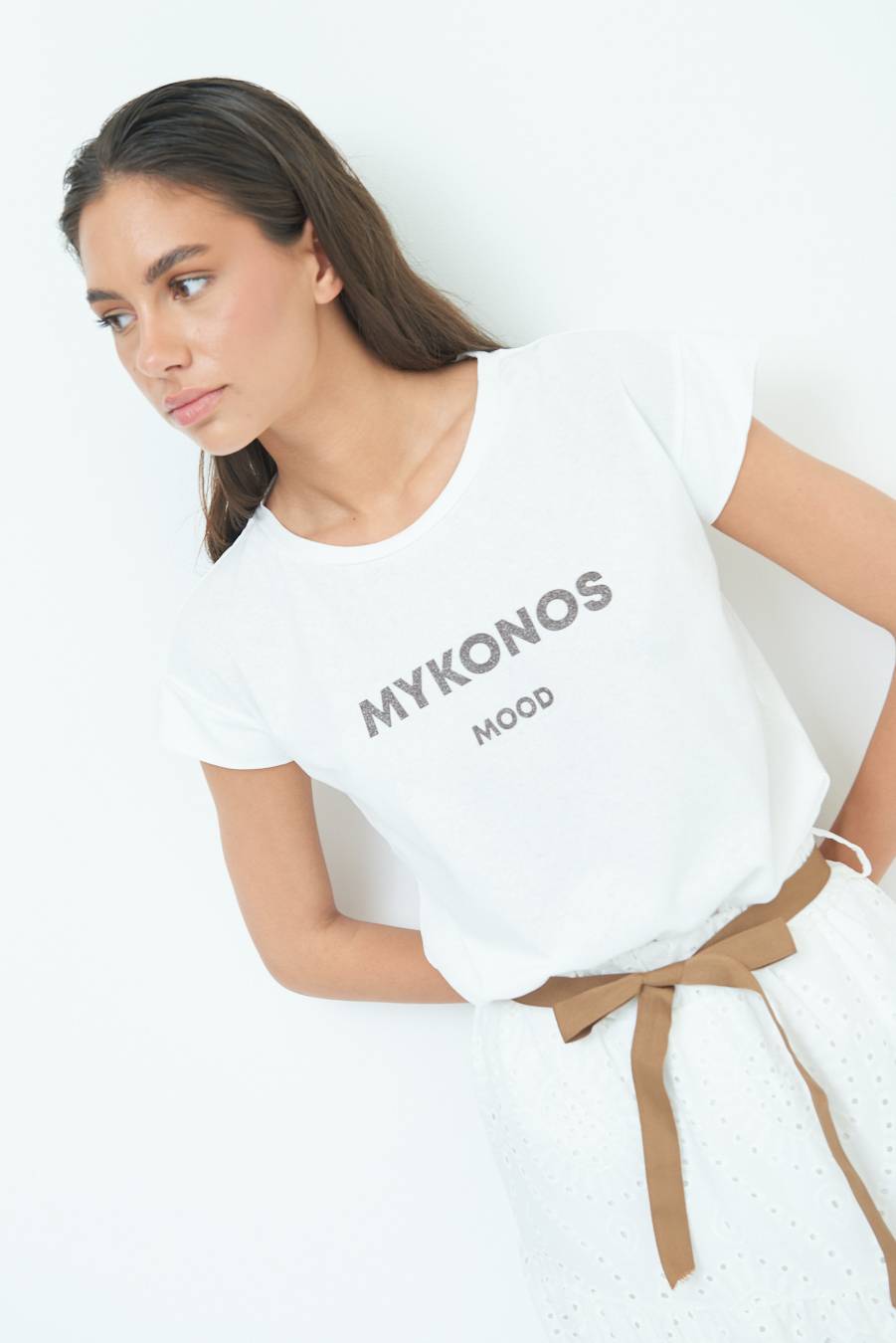 Kikisix T-SHIRT ''MYKONOS'' CIOCCOLATO 2025