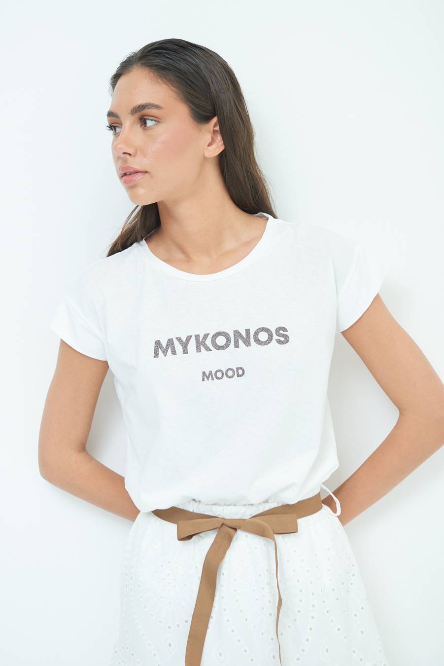 Kikisix T-SHIRT ''MYKONOS'' CIOCCOLATO 2025