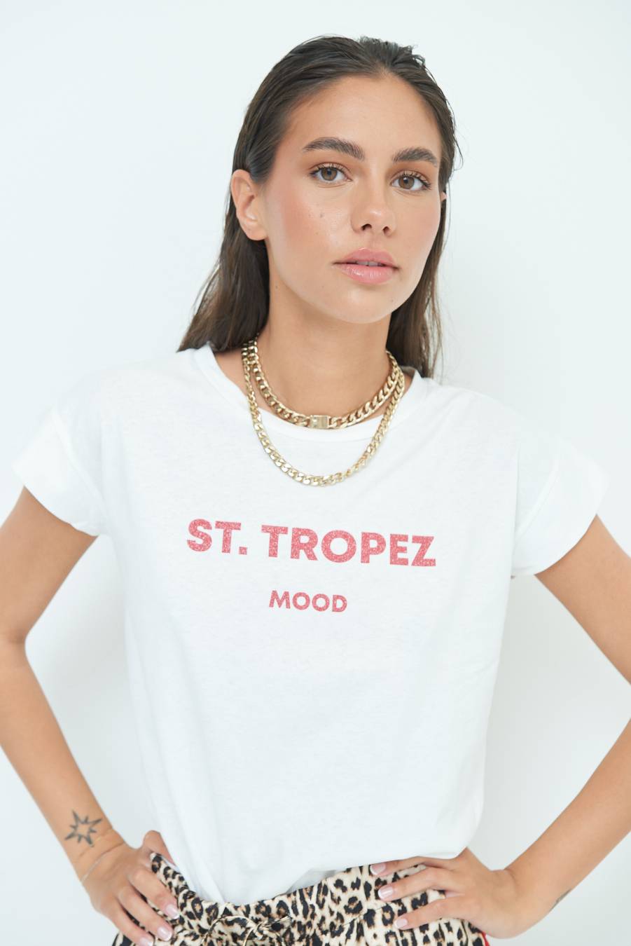 Kikisix T-SHIRT ''ST.TROPEZ'' ROSSO Qualità