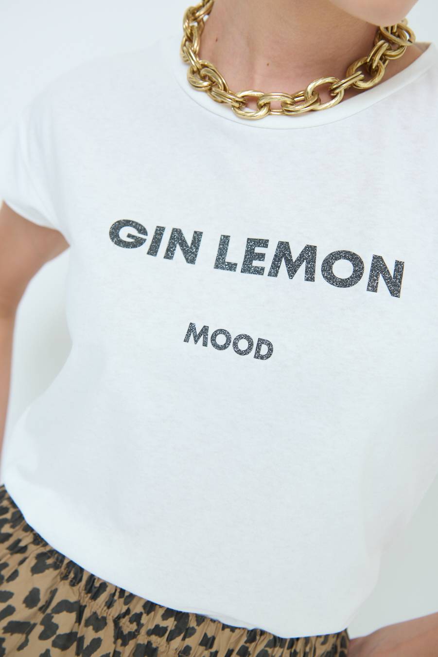 Kikisix T-SHIRT ''GIN LEMON'' NERO Consegna Veloce