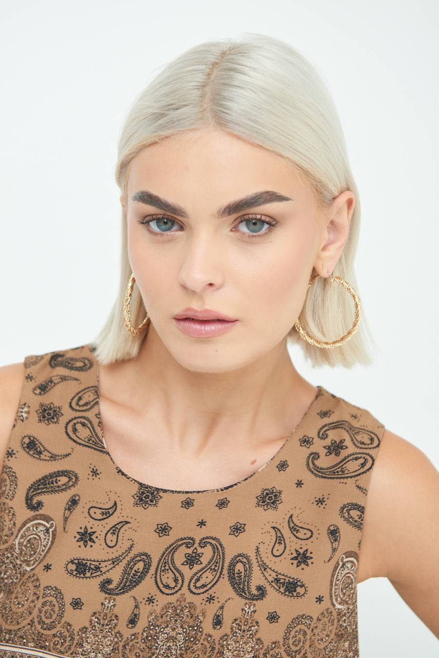 Kikisix CROP TOP STAMPA CAMMELLO Affare Del Giorno